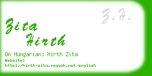 zita hirth business card